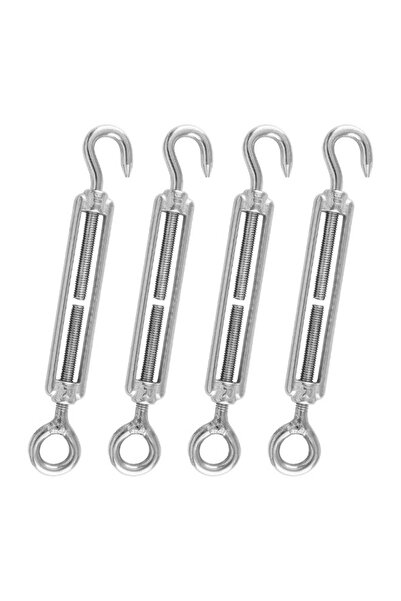 Duravel 4Pcs M8 Hook & Eye Turnbuckle Wire Rope Tension 304 Stainless Steel H...