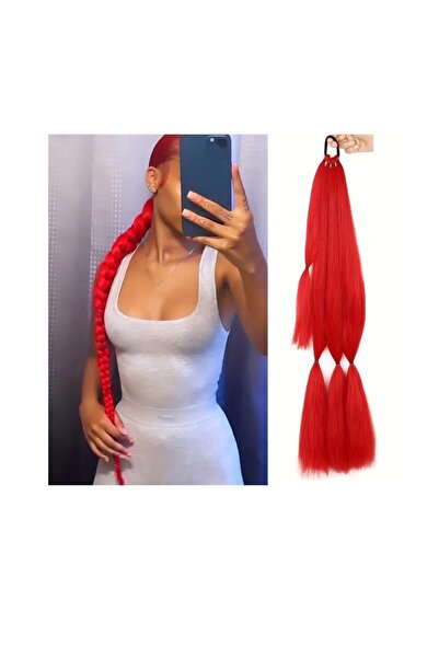 animis beauty Coadă de cal roșie, pentru împletit, din fibre sintetice specia...
