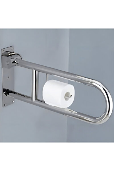 helemend Elderly Movable Handle Grab Bar with Wall Base and 60 cm Plate, Shin...