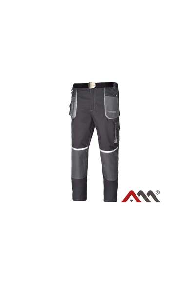 Artmaster Pantaloni de lucru Euroclassic cu elemente reflectorizante, gri, mă...