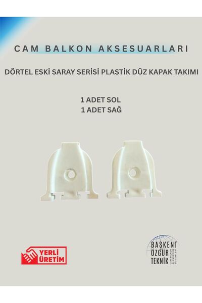 CADDE CAM BALKON DÖRTEL ESKİ SARAY SERİSİ PLASTİK DÜZ KAPAK TAKIMI