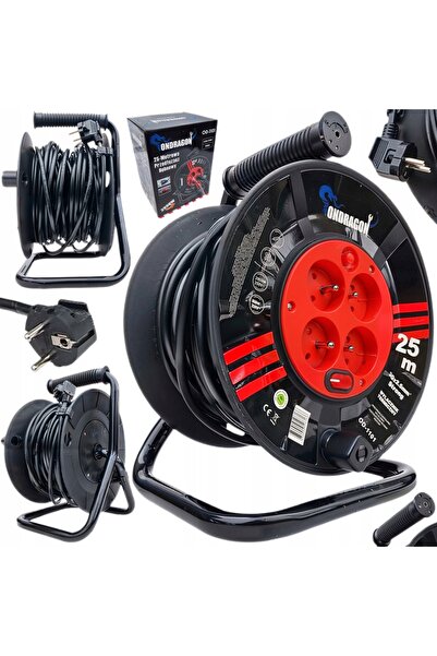 Ondragon PRELUNGITOR CU TAMBUR PENTRU CĂLĂTORII 25M 3x2,5 CABLU PE TAMBUR +BL...