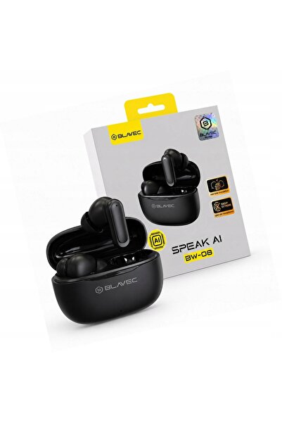 Blavec Căști traducătoare negre TWS BW-08 cu AI pentru Motorola Moto G67 5G