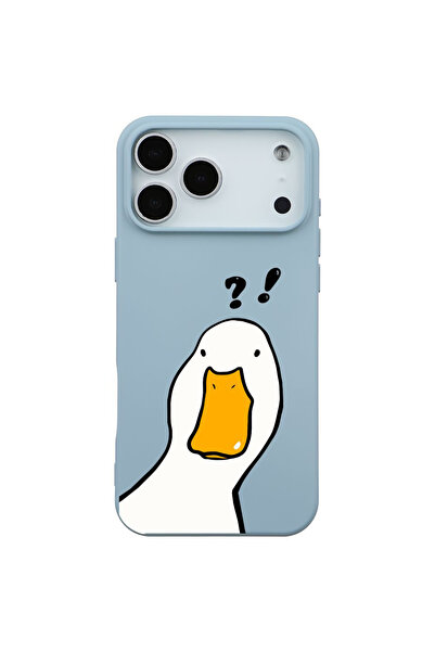 Casen iPhone 17 Pro Bebe Mavisi What Duck Ördek Tasarımlı Kamera Korumalı Ren...