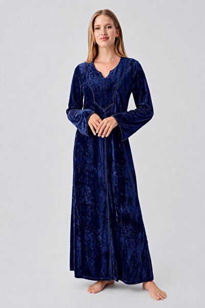 Artış Long Sleeve Stretchy Velvet Viscose Dress 21117