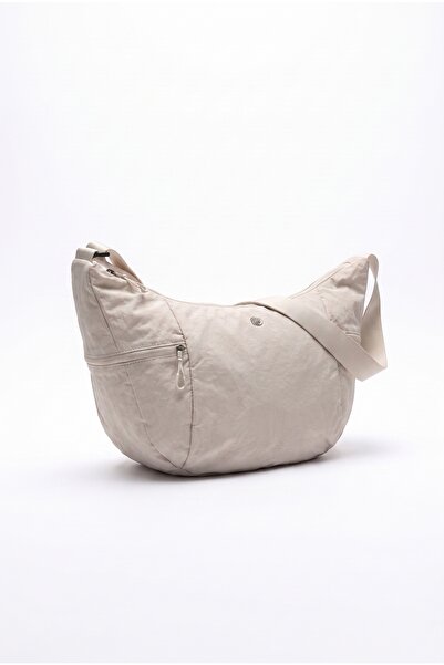 LuviShoes Dorevia Beige Technical Fabric Women's Shoulder Bag