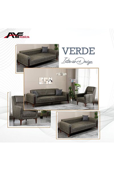 AYF MOBİLYA VERDE DÜZ DÖŞEMELİ 3+3+1+1 KOLTUK TAKIMI
