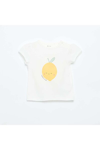 KIABI Short-sleeved printed T-shirt WHITE
