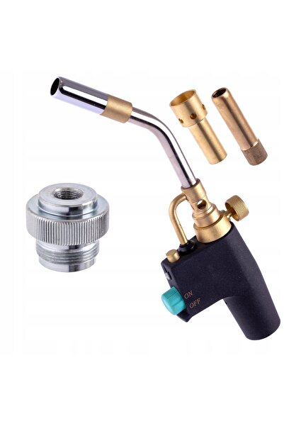TC Technic Arzător cu gaz MAPP pentru lipit, piezo, 3 duze metalice + adaptor...