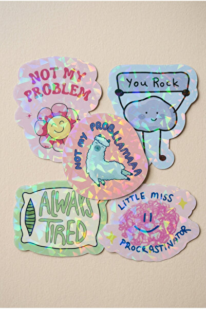 Plumie Hologramlı Laminasyonlu Mood Sticker Seti 5’li