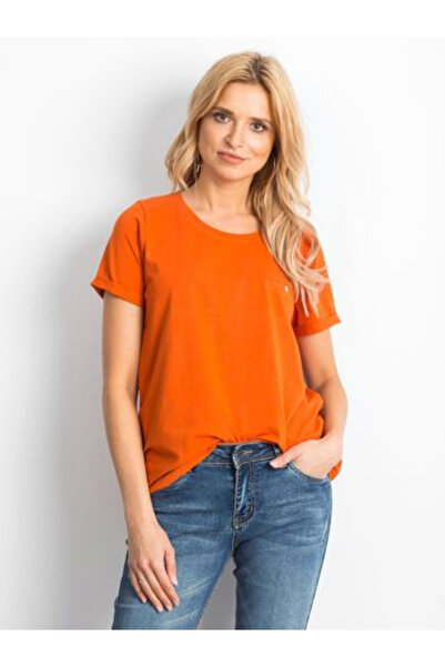 Basic Feel Good Tricou Dama Mini, Decolteu rotund, BASIC FEEL GOOD, Portocali...