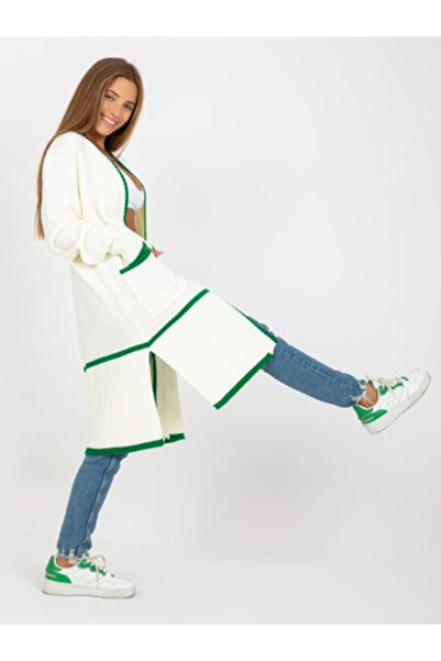 rue parıs Pulover Dama Maneca lunga, Guler inalt, RUE PARIS, Verde Eleganta O...