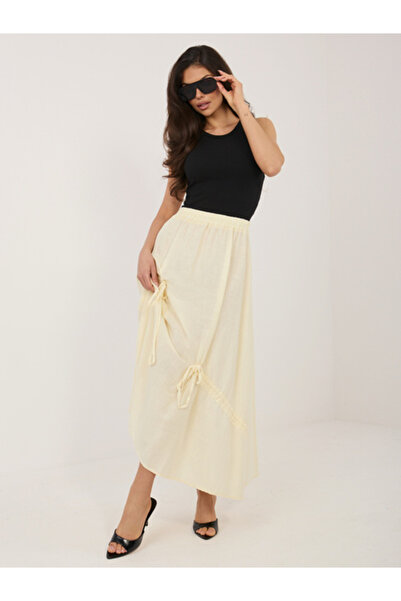Italy Moda Fusta Dama, ITALY MODA, Lyocell, Galben deschis, model IT-SD-3061.68