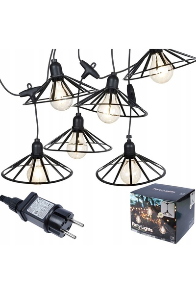 Vilde Ghirlandă luminoasă de exterior pentru grădină, cu 6 becuri, tip șir.