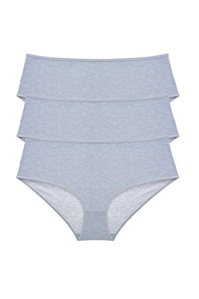 mtm My The Mall Clothing 3 Pieces Women's High Waist Bato Panties Gray