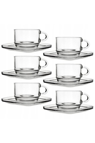 Vilde Set de 6 cești de sticlă cu picioruș pentru cafea și ceai
