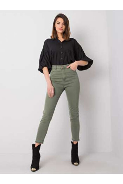 rue parıs Blugi Dama Lunga, Conica, RUE PARIS, Khaki Eleganta Office Model 31...