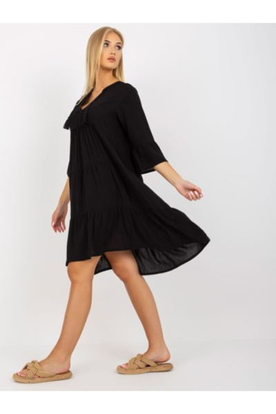 Eight 2 Nine Rochie Dama, EIGHT 2 NINE, Viscoza, Rochie evazata, Negru, model...