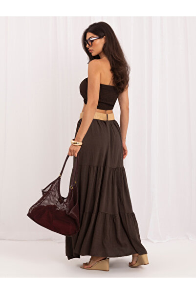 Italy Moda Fusta Dama Maxi, Boho, ITALY MODA, Maro inchis Model MO-SD-25013.48