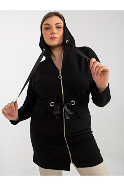 LILYROSE Hanorac Dama, Lily Rose, Bumbac, Maneca lunga, Negru, model EM-BL-HW...