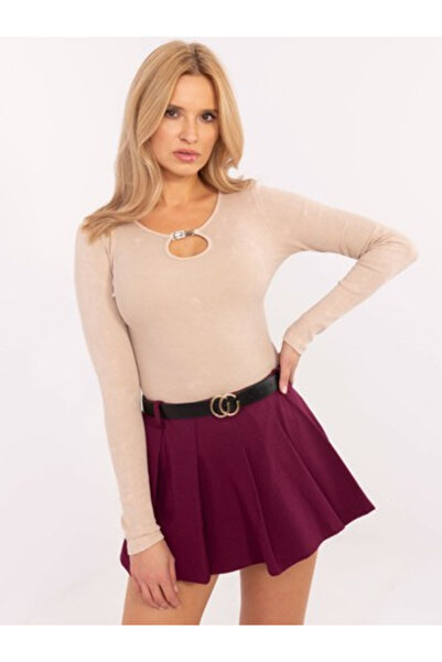 CALİMERA Bluza Dama, Calimera, Bumbac, Maneca lunga, Bej, model CLM-BZ-1168.89