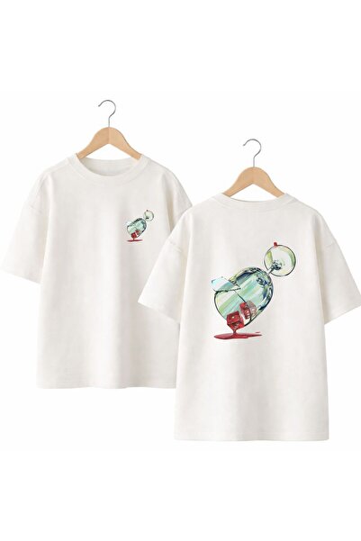 playwear Tricou cu decolteu rotund, cu imprimeu Broken Shrop Cup Zar pe spate...