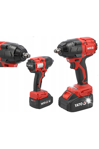 yato Cheie de impact fără perii cu acumulator 18V 800Nm 2x baterii 4Ah