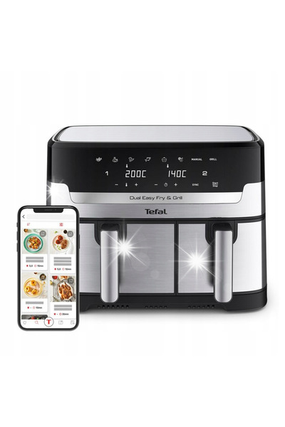 TEFAL Friteuză fără ulei Dual Easy Fry & Grill EY905D 2700W 8,3l