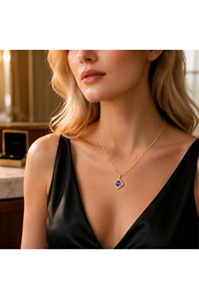 Monalisa Home Luxurious Figured Statement Necklace with Zircon Stones