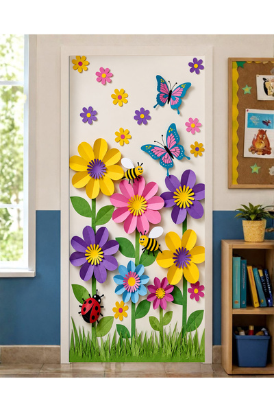 PROMISEBACKDROP2 زينة باب مرنة مقاس 190x75 سم، زينة باب من القماش، بتصميم الد...