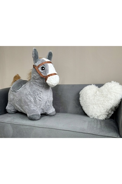 Bemi Toys Bemi Pluszový Pompănă de călărie gonflabilă pentru copii, cu pompă ...