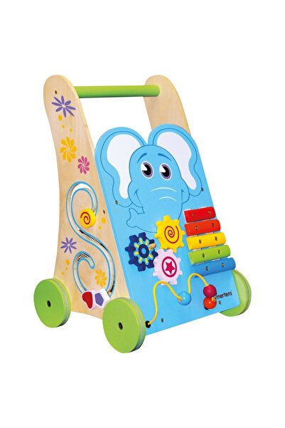 Bino Jucărie manipulabilă colorată, Placă de activități din lemn cu elefant, ...