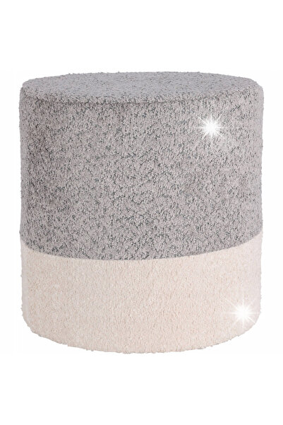 Home Styling Collection Pernă rotundă tapițată cu boucle, gri, pentru scaun, ...