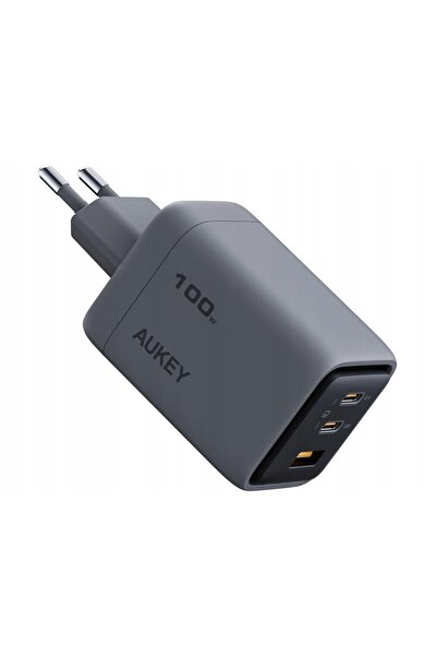 AUKEY Încărcător de rețea de călătorie compact 100W 1x USB-A 2x USB-C GaN