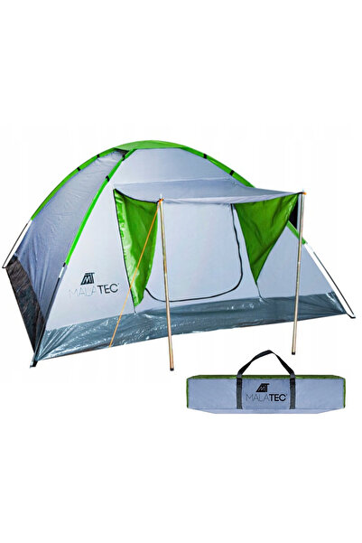 Malatec Cort de camping mare pentru 4 persoane, 200 x 200 cm, cu copertină + ...