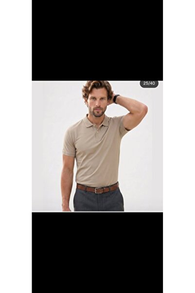 Cinar erkek giyim Men's Polo Neck T-Shirt Short Sleeve Combed Cotton Lycra