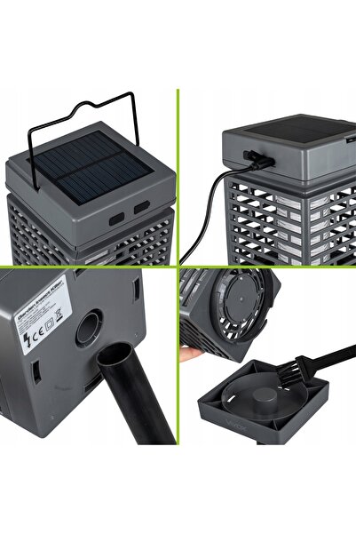 NO BRAND Lampă solară de exterior, lanternă de grădină, LED, torță, reîncărca...