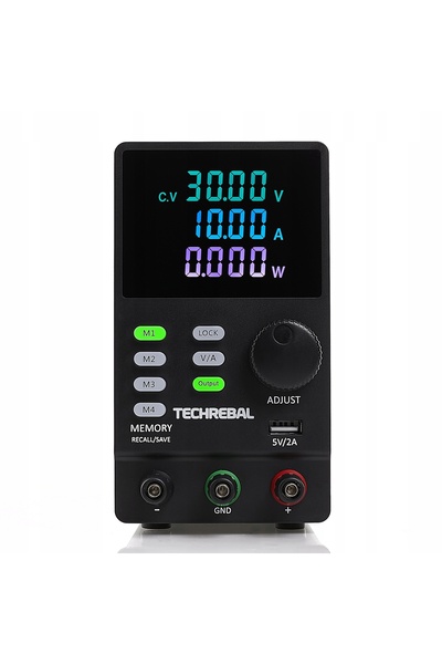 TECHREBAL ZASILACZ LABORATORYJNY SPPS-3010D 30V 10A USB cu memorie, de precizie