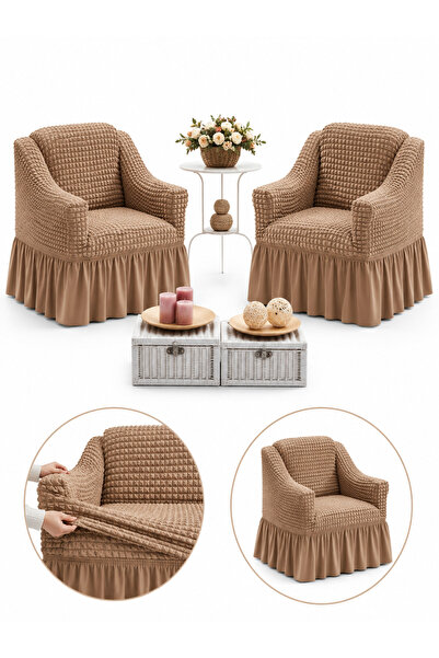 delfin Set 2 Huse Elastice Universale pentru Fotolii cu Volănaș, Material Pre...