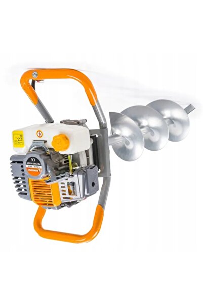 Powermat Burghiu de pământ cu motor pe benzină 6KM + Burghie 10/20/30cm + Pre...