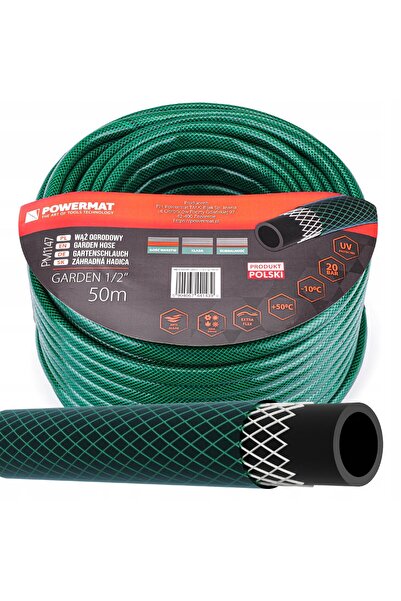 Powermat Furtun de grădină pentru apă 1/2'' 50m 3 straturi 20 Bar