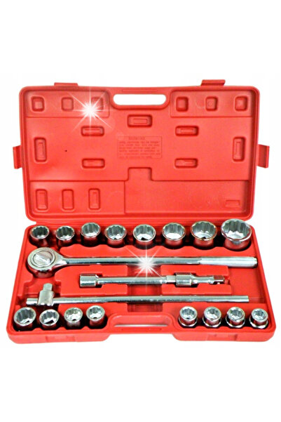 SilverTools Set de chei tubulare 21 piese 3/4 " 19-50 mm 12-lungi TIR