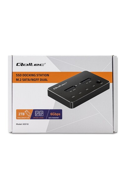 NO BRAND Qoltec Stație de andocare 2x SSD M.2 SATA NGFF USB C