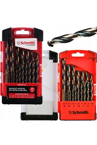 SCHMITH Set complet de burghie pentru metal HSS PRO 19 piese SQWMP-011