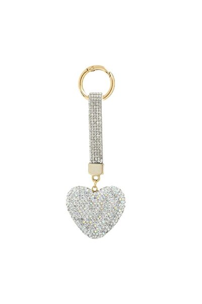 OEM Breloc cu mâner argintiu, model inimă, 14 cm – accesoriu statement pentru...