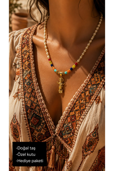 HER ŞEY NOTA www.herseynota.com Natural Stone Colorful Agate and Pearl-Like B...