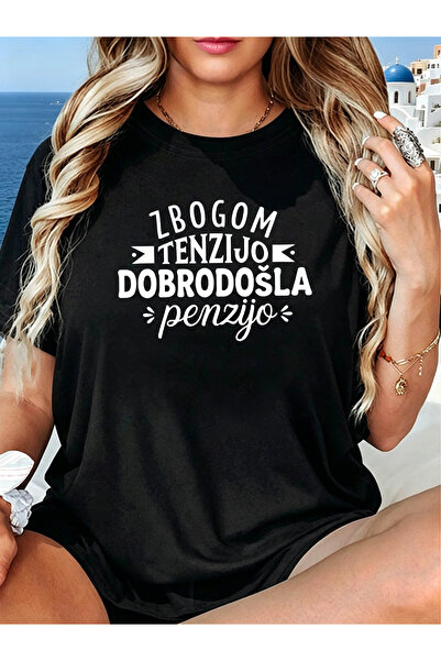 KYMC07 Goodbye Stress Welcome Retirement Croatian Letter Print T-Shirt, Short...