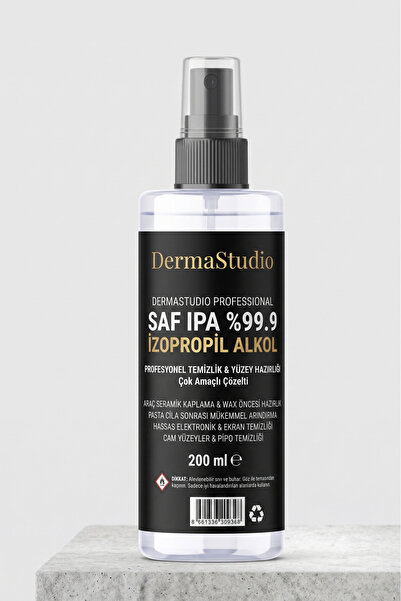 Professional Saf iPA %99.9 İzopropil Alkol 200 ml - Hassas Yüzey, Ekran ve Detailing Temizlik Solventi (Sprey Başlıklı)