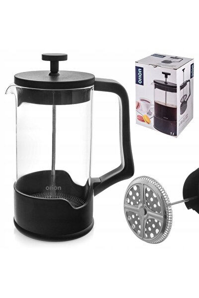 Orion Strecurătoare cu piston pentru cafea, ceai, ierburi aromatice 1L