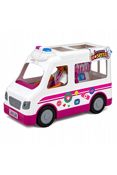 LeanToys Păpușa Anlily Doctor în Ambulanță Accesorii Medicale Lumini Sunete Set